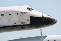 The nose of the shuttle